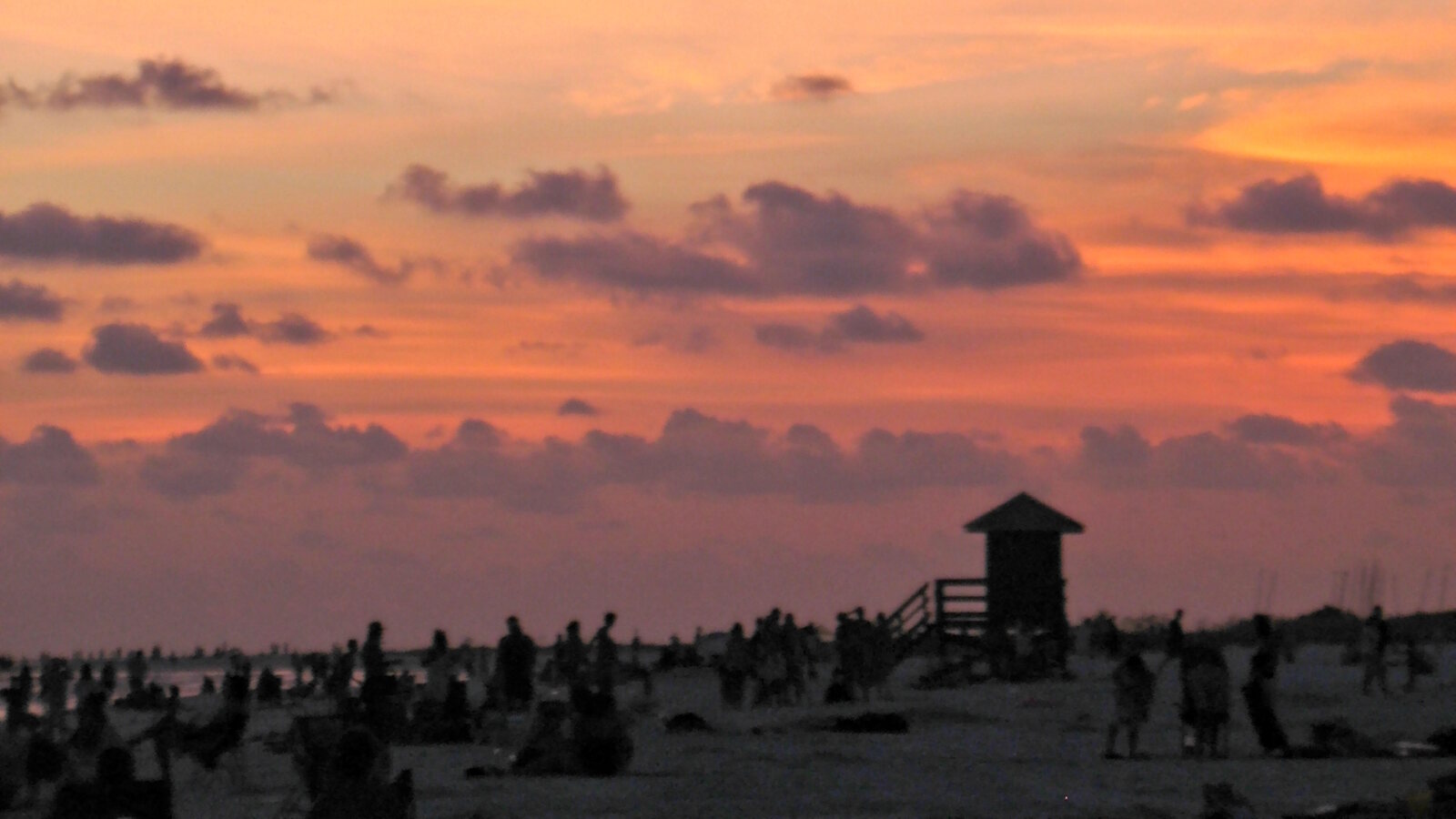 Sunset over Siesta Key Beach on Florida's Gulf Coast near Sarasota
